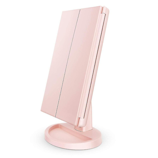 Sminkspegel med belysning 22 LED-lampor Sminkbordsspegel med 2x/3x förstoring Pink