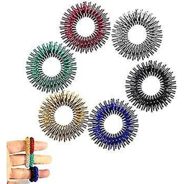 30pcs Spiky Sensory Finger Rings Stress Relief Toys