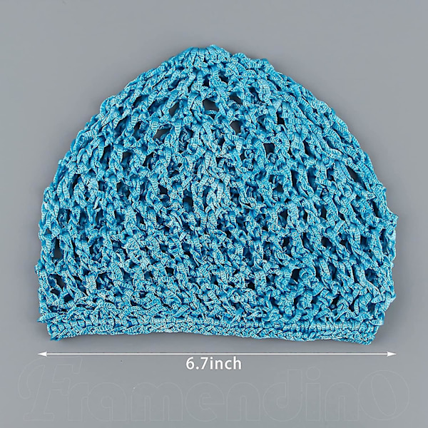 3-pack Mesh Crochet Hårnät, Rayon Stickad Snood Hatt, Tjockt Hårnät Snoods Dekoration För Nattsömn