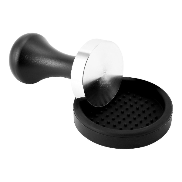 Kaffetamper Set (51 mm), espressostämpel med platt rostfritt stålbas, espressohandtamper med Co