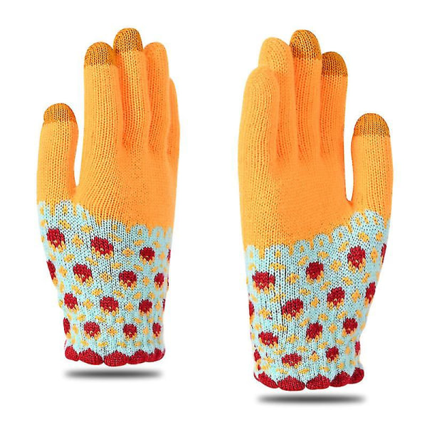 Pekskärmshandskar för män och kvinnor Vinterstudenter Söta stickade ananashandskar plus sammetsförtjockning varma och kallsäkra fingerpekande handskar