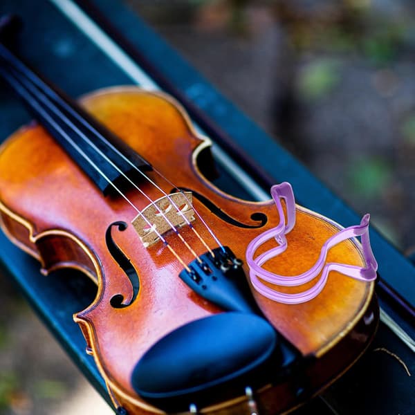 Violinbuestrammer og grebsjustering til 1/4 1/8 1/10 størrelser, lilla tilbehør