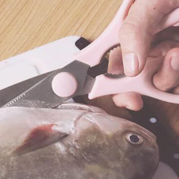 Flerbruks saks Matsaks Rustfritt stål Buet hode Komfortabelt håndtak