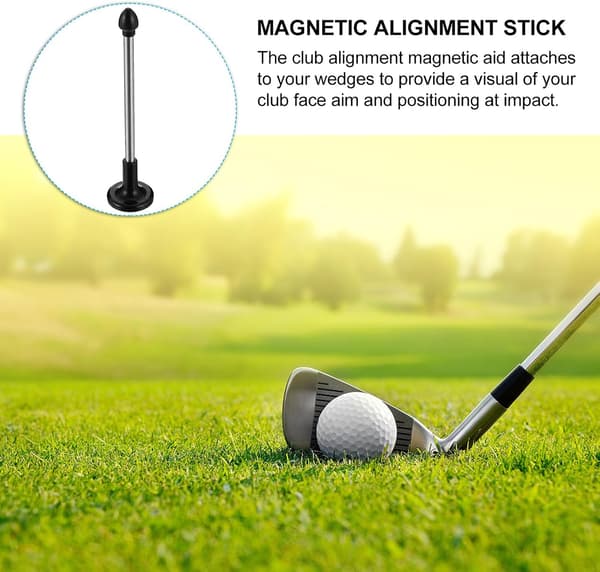 Magnet Lie Angle Tool Golf Swing Alignment Rod Sort Svingtræner Korrektionspind til Udendørs Golftræning