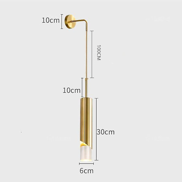 LED Vægskinne Sengelampe Moderne Sort Guld 220-240v