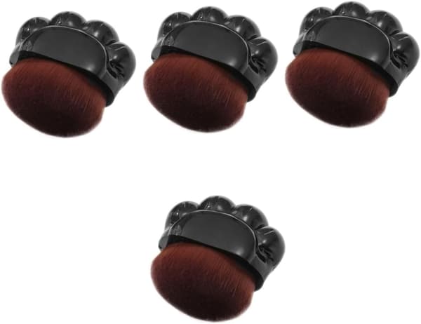 4 stk. Blushbørste Flad Top Pudderbørste til Ansigtsapplikation og Blending