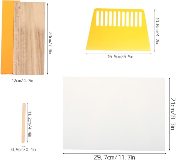 5 st. screentrycksskrapsats för DIY träbläckskrapa