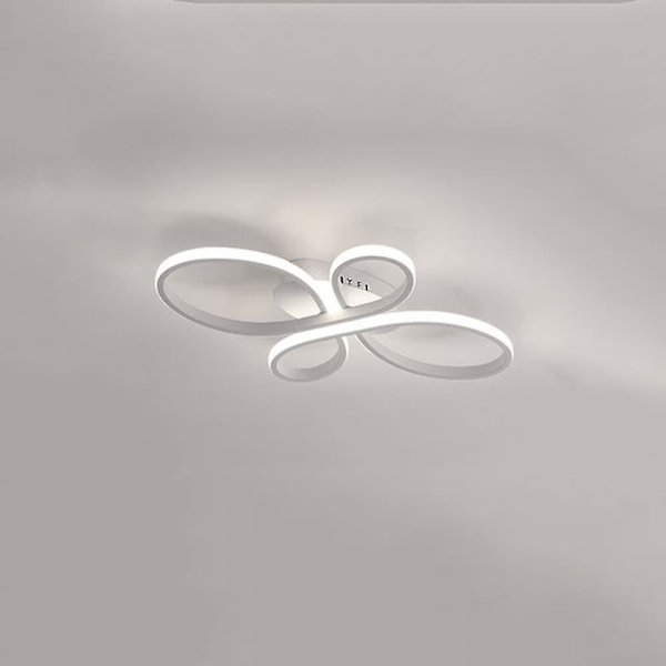 1-lys 38 cm Flush Mount Aluminium Silika Geometrisk Nyhet