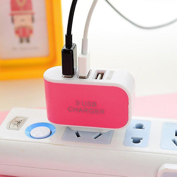 5V 3.1A Trippel USB Universal Väggladdare Adapter