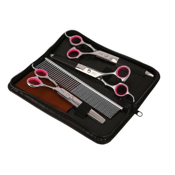 6.0 Tums Stål Pet Grooming Saxar Kam Set