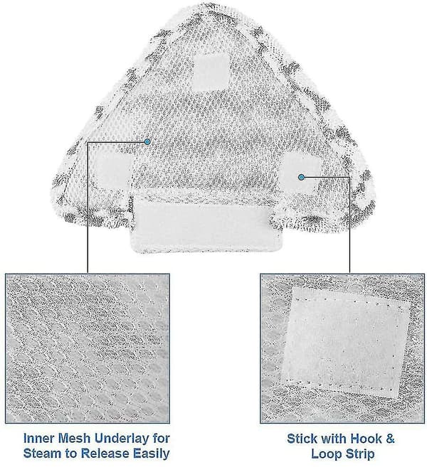3 stk Vaskbare Mikrofiber Dampmoppputer Rengjøringsputer Erstatningsputer for Shark