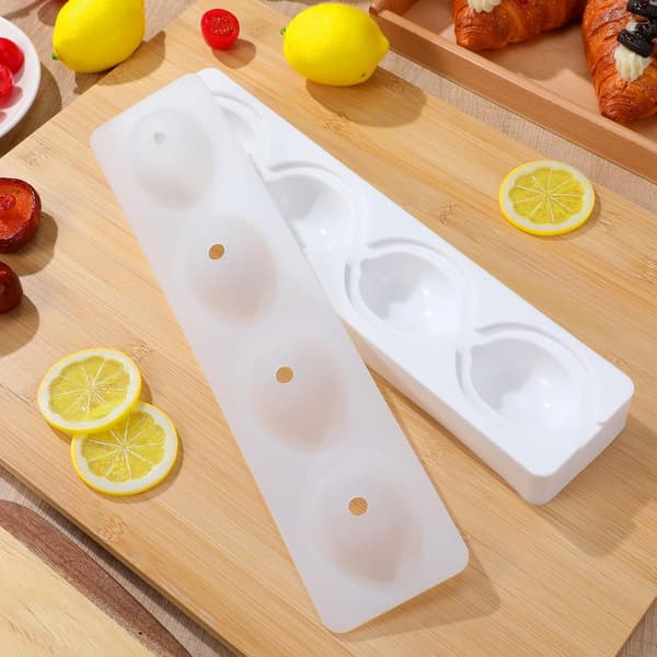 Silikonmousseform Non-Stick Matkvalitets Non-Stick Silikon Hvit Sitronform Ugjennomtrengelig Bakeutstyr