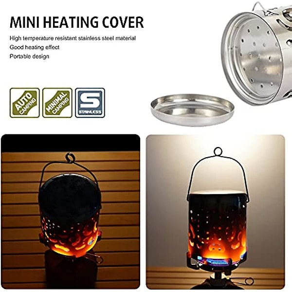 Camping Mini Varmer Opvarmningsovne Rustfrit Stål Varmer Adapter