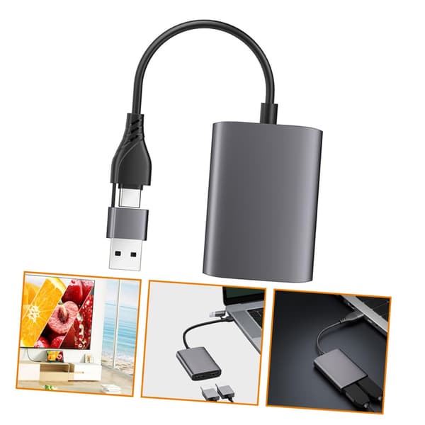 Type C til Dobbel 1080P 60Hz Adapter USB 30 Hub USB Adapter