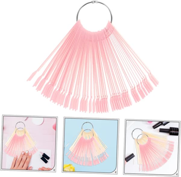Solfjäderformade nagelkonstdisplaypinnar 2 set 12X1 CM Lätt att rengöra Bärbara nagellacksdisplaytips