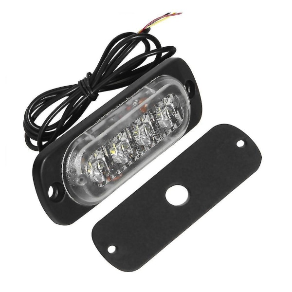4 LED Bil Lastebil Strobe Blinklys Side Advarsel Forsiktighetslampe