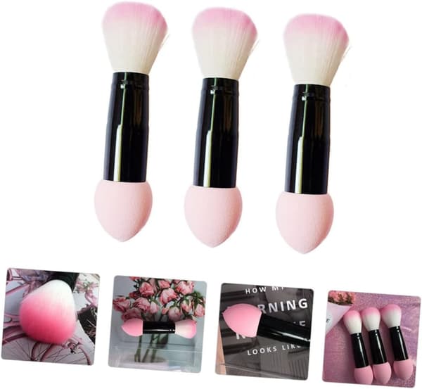 3 stk. Blush Børste Makeup Børste Værktøj til Kvinder Kosmetik Foundation Brug Løs Puder