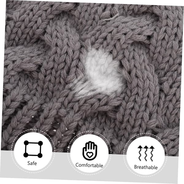 Stickad mössa härlig tjock varm ullmössa för hösten chic design bekväm att bära present