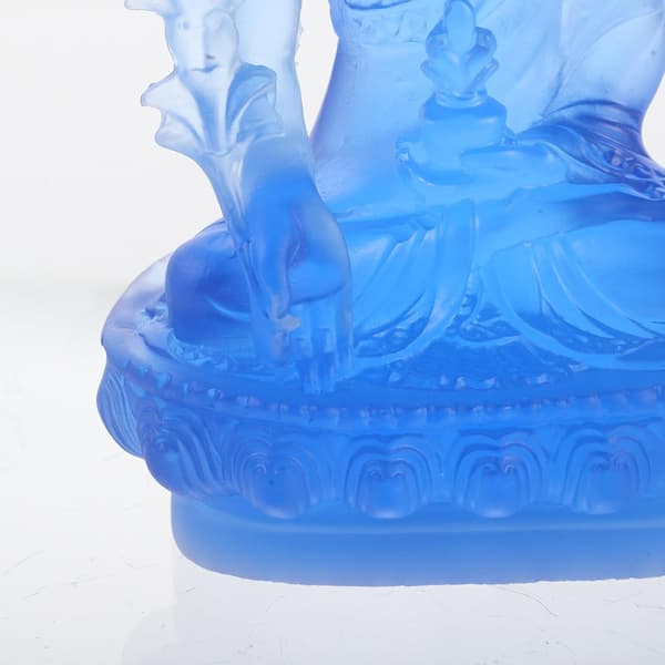 Buddha Staty Prydnad Buddha Figur Harts Kreativ Design Symboliserar Lycka Varm