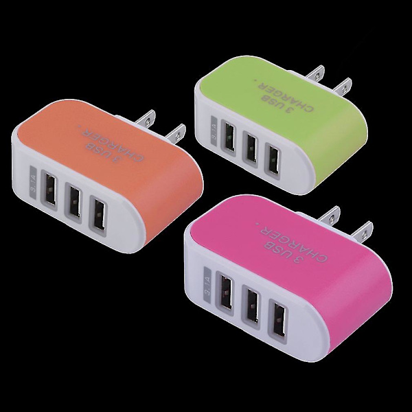 5V 3.1A Trippel USB Universal Väggladdare Adapter
