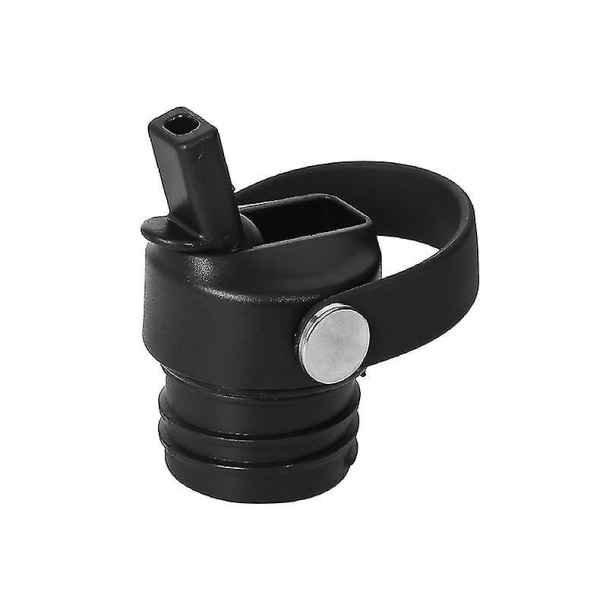 Sportsflaske Tote-Låg Med Håndtag, Strå Og Rengøringsbørste Pp Traw Cap2pcs-sort