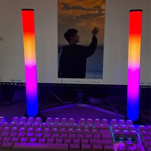 2 stk. App Smart LED Lysbjælke RGB Musik Synkronisering TV Spilrum