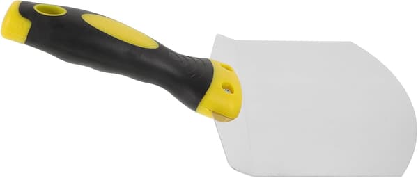 Buet sparkelspade i rustfritt stål for reparasjon og etterbehandling med halvsirkelform,