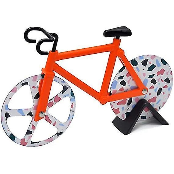 Sykkelpizzakutter rustfritt stål Non-stick sykkelskjærerhjul