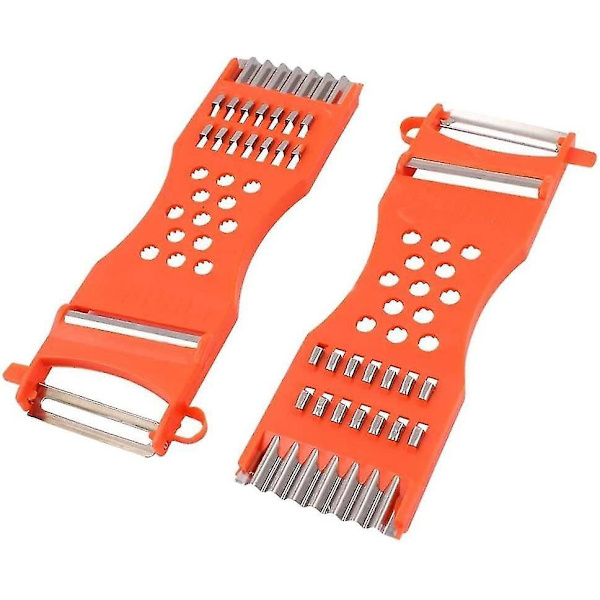 Metallskrapa Frukt Rivjärn Skärare Grönsakspelare Orange Röd (2-pack)