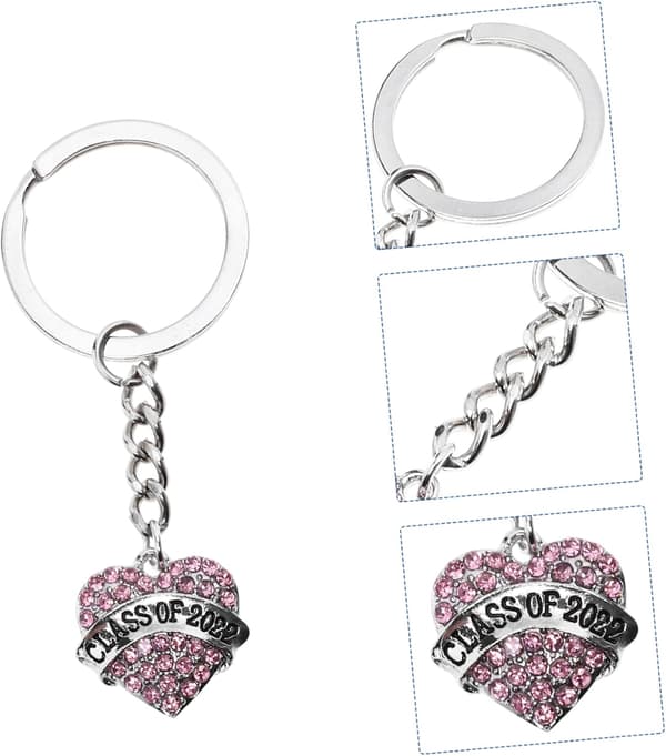 Graduation Heart Charm Nøglering Klasse af Legering Nøglering Sød Mindegave til Dimittender Tak til Studerende