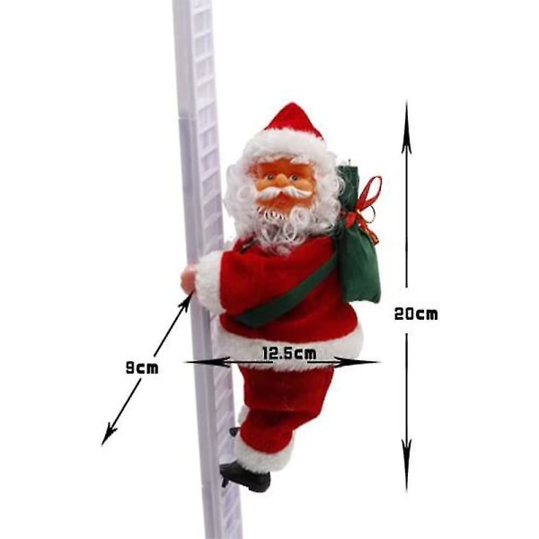 Elektrisk Julemand På Stigestigning Klatrende Dekoration Julehvid Bd-yuhao