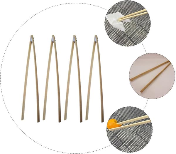 4 st bambu skräpplockare 45 cm lång sopsamlare med skruvdesign multifunktionsupplockningsverktyg