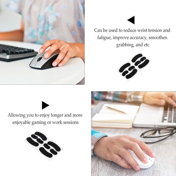Datamusføtter Erstatning for Rival 300, 2 sett silikonfotputer som gir jevn glid
