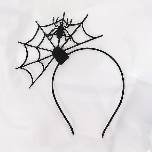 Halloween-hämähäkinverkko -hämähäkinpää Halloween-juhliin (musta hämähäkki) Yi-yuhao