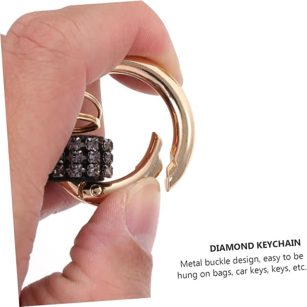 Pitbull Diamond Nøglering Stilfuld Metal Nøglering Elegant Taskepynt til Kvinder Bil Nøglering