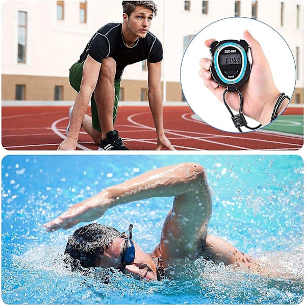 Elektronisk Digital Sports Stoppeklokke Friidrett 3 Stykker