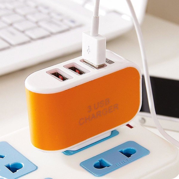 5V/3.1A Kolminkertainen USB-Universaali Seinälaturiadapteri 3-Port