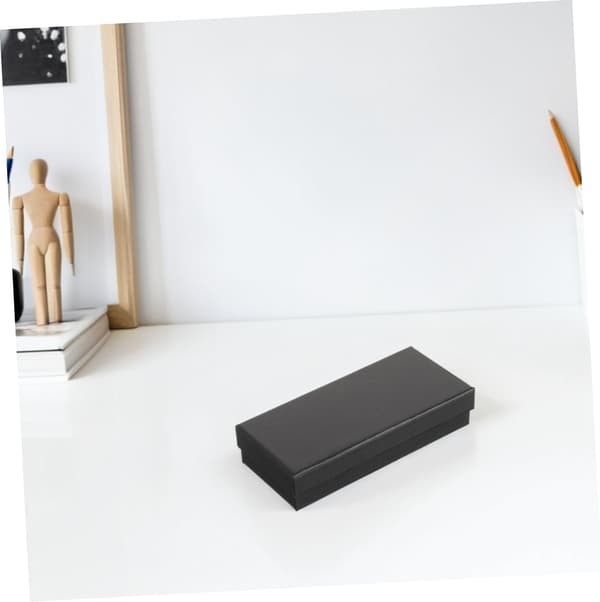 8 st elegant pappersklocklåda klockförvaringsfodral svampfoder pack smyckesorganisatör svart