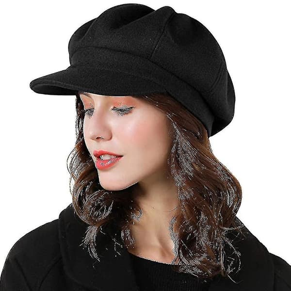 Hatter til kvinner Beret Caps Høst Vinter Damer Oktagonal Hatt Casual Yw