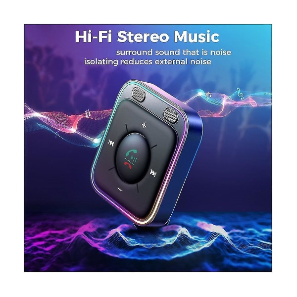 Bluetooth 5.3 Billadapter Förbättrad Dubbla Mikrofoner ENC Brusreducering 3,5 mm AUX Ljudadapter Bluetoo-yuhao
