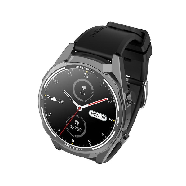 Smartwatch med Hjertefrekvens, Blodtryk, Bluetooth-opkald og Beskedpush Black