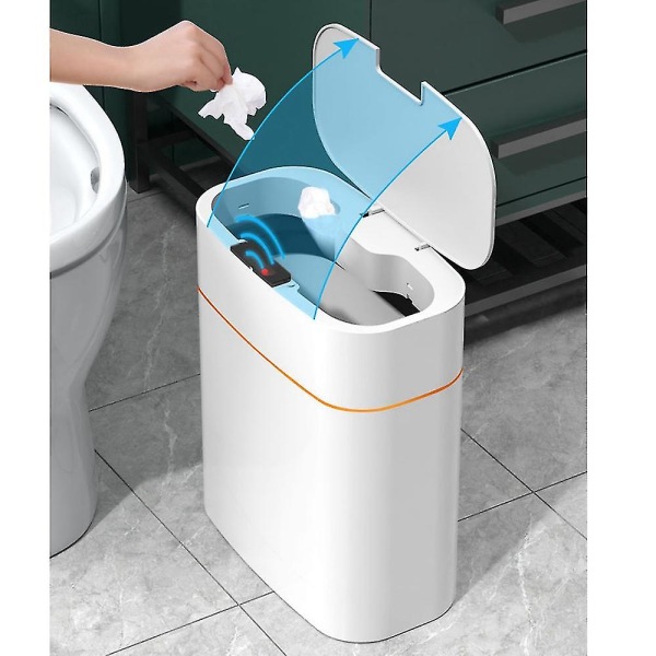 13l Smart Sensor Automatisk skraldespand Hjemmeinduktion affaldsspand Toilet Vandtæt smal søm Senso