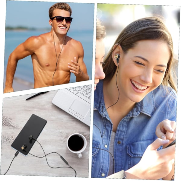 USB Type-C Hodetelefoner Støyreduserende In-ear Headset Mikrofon for Telefon/Nettbrett