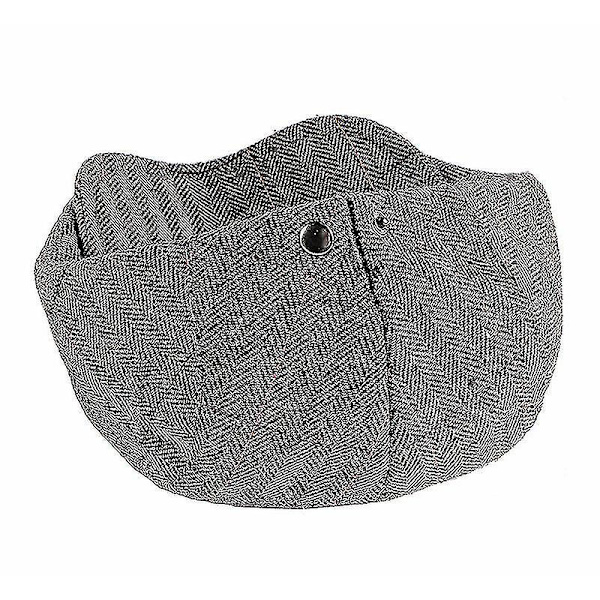 Keski-iän ja vanhusten pipo, säädettävä klassinen baretti, litteä hattu