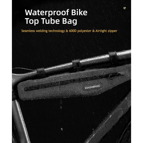 Cykelrammepose Cykel Trekantpose Vandtæt Cykel Overrørspose Cykelpose 1,5 L Sortimentskapacitet