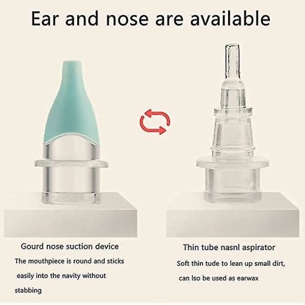 Premium næsesuger Anti-tilbagestrømning, blødt hoved babyslim
