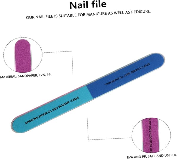 11 stk. neglebuffer og fil sæt manicureværktøj til negledesign og pedicure