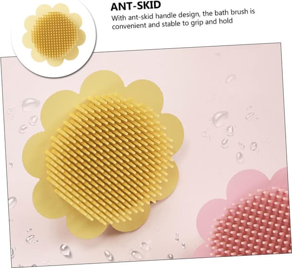 Silikone badebørste Multifunktionel shampoo børste til drenge og piger brusebad skrubbere