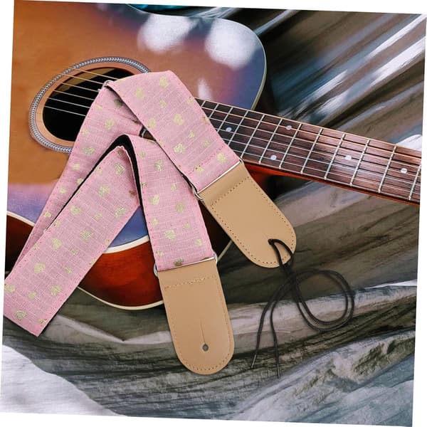 Dekorativ gitarrrem rosa hjärta för akustisk och elektrisk gitarr lämplig för studio- och liveframträdanden