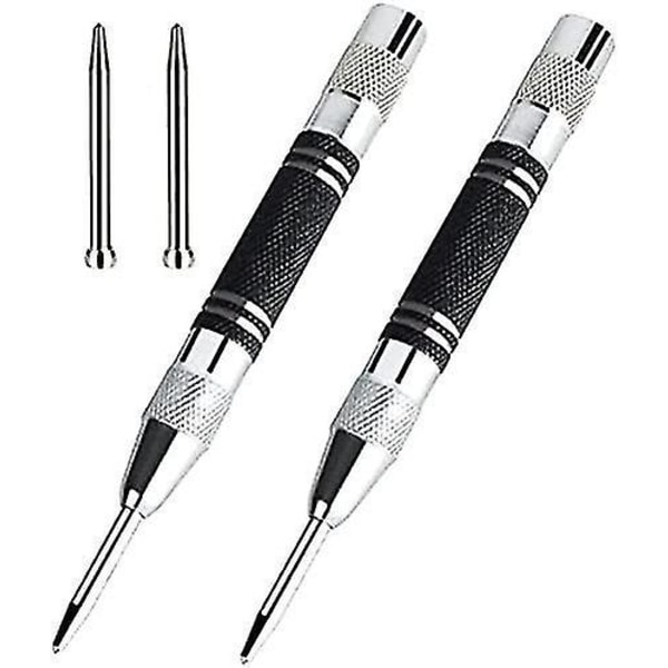 Automatisk Center Punch 2-pak 5 tommer Sort Fjederbelastet Hulstans